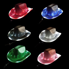 Light Up Cowboy Hat with Sequins
