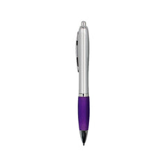 Ballpoint Pen With Coloured Rubber Grip