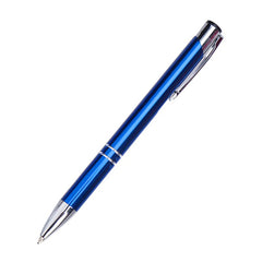 Push Button Ballpoint Pen With Silver Tip