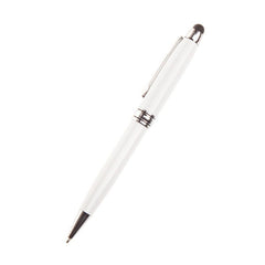 Metal Twist-Type Ballpoint Pen With Thick Silver Strip