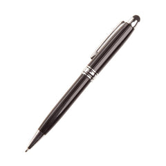 Metal Twist-Type Ballpoint Pen With Thick Silver Strip