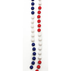 Beads - Segmented Patriotic Round 7.5mm 33" (DZ)