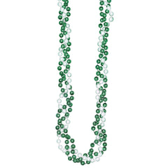 Beads - Braided Green and White 6mm 42" (DZ)