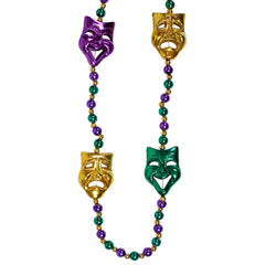 Beads - Comedy & Tragedy Masks 42" (DZ)