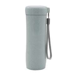 Wheat Fibre Drinking Bottle With Thin Cloth Strap