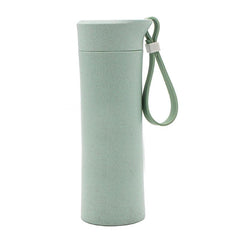 Wheat Fibre Drinking Bottle With Thick Rubber Strap