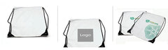 Thin White Canvas Drawstring Bag