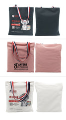 Zippered Flannel Bag With Colourful Straps