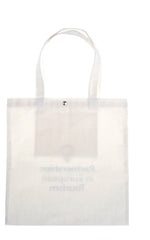 White Canvas Tote Bag With Snap Fastener