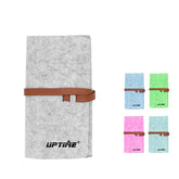 Felt Glasses Case with Leather Strap