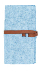 Felt Glasses Case with Leather Strap