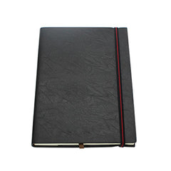 Business Paperback Notebook With Pu Leather Cover And Elastic Band Closure
