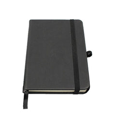 A6 Notebook With Pu Leather Cover, Elastic Band Closure And Pen Holder