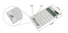 White Solar Powered Calculator