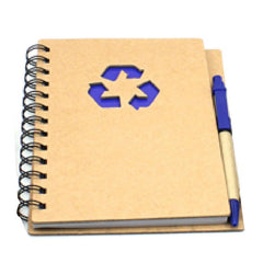 Notebook With Recycling Symbol On Kraft Paper Cover