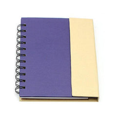 Large Notebook Set With Coloured Cover And Vertical Flap