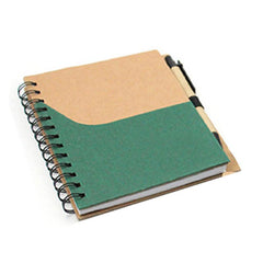 Notebook Set With Coloured Pocket On Kraft Paper Cover