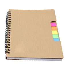 Office Notebook With Colourful Sticky Flags Set