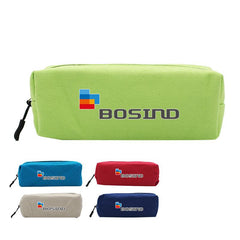 Large Rectangular Zippered Canvas Pencil Case