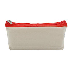 Canvas Pencil Case with Coloured Zip