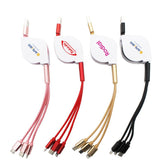 Retractable 3-In-1 Charging Cable Set