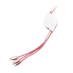 Retractable 3-In-1 Charging Cable Set