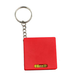 Square Keychain With Spirit Level And Retractable Tape Measure