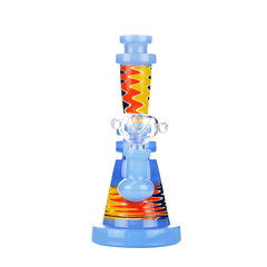 7" Reversal Sticker Water Pipe Color Tube Glass and 14mm Male Bowl