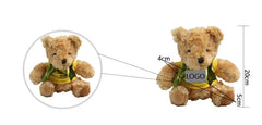 20cm Teddy Bear Plush Toy With T-Shirt, Ribbon And Strap
