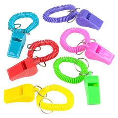 Coiled Bracelet Whistle Keychain Assortment (DZ)