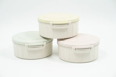 Round Eco Friendly Wheat Straw Lunch Box