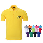Short-Sleeved Polo Shirt With Thick Lapels And 2 Buttons