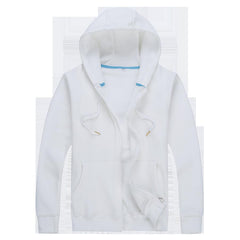 Zippered Long-Sleeved Sweater With Hood
