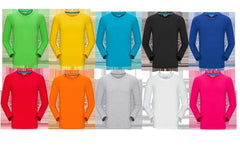 Long-Sleeved Cotton Shirt With Round Neck
