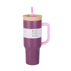 Colorful Thermos Cup w/ Straw and Handle (Deliver In 4-6 weeks)