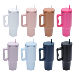 Outdoor Thermos Cup w/ Straw and Handle (Deliver In 4-6 weeks)