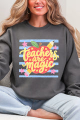 Teachers Are Magic Sketch Heavy Blend Crew Sweatshirt