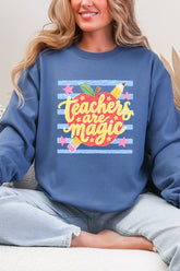 Teachers Are Magic Sketch Heavy Blend Crew Sweatshirt