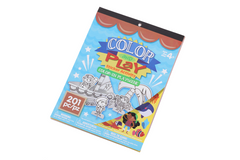 Color-In Scene Theme DIY Fold and Play Book