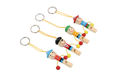 Wooden Mini Whistle Keychain