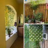 1607BA 1Pcs 210Cm Green Silk Artificial Hanging Christmas Garland Plants Vine Leaves Diy Home Wedding Party Bathroom Garden Decoration - WHOLESALE USA SUPPLY