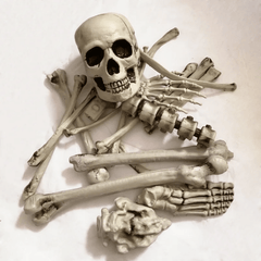 1707BA Halloween Skull Skeleton Bar Secret Room Escape Terror Decoration Props Simulated Human Skeleton Set Loose Bones Party Creepy - WHOLESALE USA SUPPLY