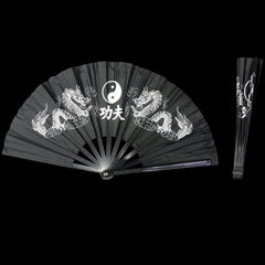 Black Dragon Big Claping Folding Hands Fan