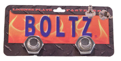 JUMBO CHROME REDNECK LICENSE PLATE BOLT / BOLTZ FASTENERS ( Sold the set or dozen sets ) *- CLOSEOUT NOW ONLY 25 cents A PAIR --