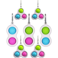 Simple Dimple Popper Fidget Keychain Toy - Assorted