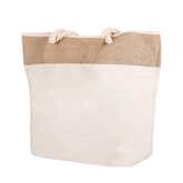 Jute & Canvas Tote Bag w/ Rope (Deliver In 4-6 weeks)