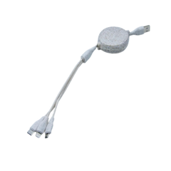 Eco-friendly Retractable 3-in-1 Charging Cable (Deliver in 4-6 weeks)