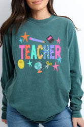 Classroom Charm Comfort Colors Heavyweight Long Sleeve T-Shirt