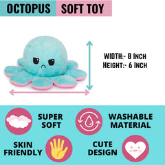 Octopus Reversible Plushie Toy - Assorted
