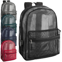 17-Inch Bulk Premium Mesh Backpack - 5 Colors
